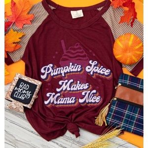 Pumpkin Spice Boutique red short sleeve top